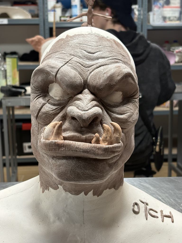 Sculpture de visage d’orc en chavant pour une prothèse d'effets spéciaux - Morphorium SFX